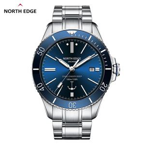 NORTH EDGE ANCHOR 42MM 남성용 기계식 손목 시계 럭셔리 사파이어 MIYOTA 8215 자동 시계 10bar 방수 시계 남성용