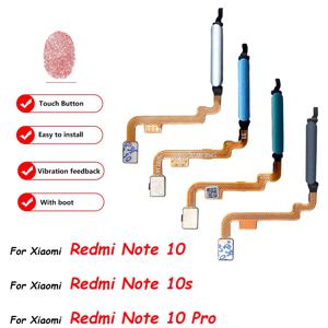 홈 버튼 지문 터치 ID 센서 Xiaomi Redmi Note 10 Pro Note 10 5G Note 10s 용 플렉스 케이블 리본 교체 부품