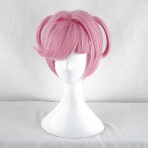 게임 DDLC Doki Doki Literature Club 나츠키 가발 핑크 짧은 여성용 남성용 핫 세일 헤어 파티 헤어 코스프레 의상 가발