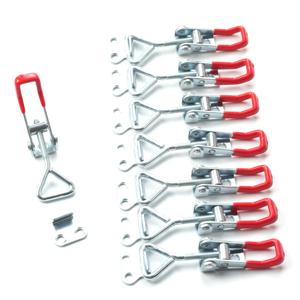 8PCS 철 아연 도금/스테인레스 스틸 조정 가능한 토글 클램프 캐치 걸쇠 퀵 릴리스 클램프 미끄럼 방지 푸시 풀 토글 클램프