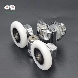 4pcs 샤워 도어 러너, 욕실 풀리 직경 23mm 25mm, 본체 아연 합금 소재, 슬라이딩 도어 휠, 도어 액세서리