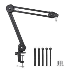 TOMLOV 유연한 암 디지털 현미경 스탠드, 업그레이드 된 서스펜션 붐 가위 암 스탠드 Diy Solding 용 헤비 듀티 마이크 암