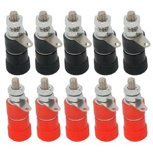 5Pcs 4mm 바나나 소켓 전문 바인딩 포스트 너트 바나나 플러그 잭 커넥터 니켈 도금