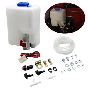 1.5L 12V 범용 앞 유리 와셔 병 탱크 펌프 와이퍼 시스템 저수지 키트 제트 스위치 청소 도구