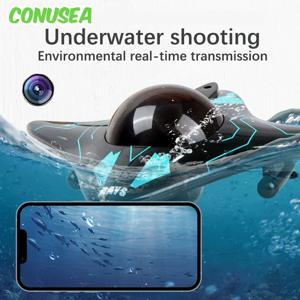 6Ch Rc 보트 잠수함 카메라 수중 원격 제어 Wifi Fpv 원격 제어 보트 라디오 제어 장난감 어린이 선물 용품