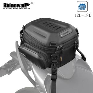 Rhinowalk 오토바이 뒷좌석 가방 12L-18L 확장 가능한 모터 하드 쉘 배낭 야외 모토크로스 트렁크 테일 백 파니에 수하물