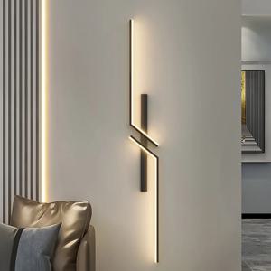 현대 크리 에이 티브 스트립 Led 벽 조명 미니멀리스트 침실 머리맡 벽 Sconce Led 조명 거실 TV 소파 배경 벽 램프