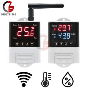 Wifi 온도 조절기 Humidistat 12V 110V 220V 디지털 온도 습도 컨트롤러 레귤레이터 자동 자동차 인큐베이터 온도 조절기