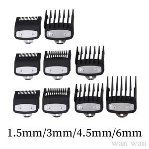 1.5mm 3mm 4.5mm 6mm 리미트 콤 전기 클리퍼 헤어 클리퍼 가드 이발소 전문 커팅 가이드 콤 블랙 Y0731