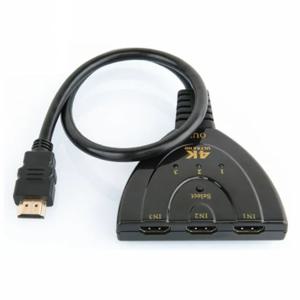 HDMI 호환 스위치 KVM 분배기 4K 2K 3D 3 입력 1 출력 미니 3포트 비디오 스위처 허브 1080P DVD HDTV Xbox PS3 PS4용