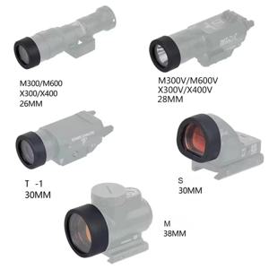 전술용 고무 렌즈 커버 캡 가드 프로텍터 (레드닷 사이트 SF M300 M600 X300 X400 무기 라이트용)