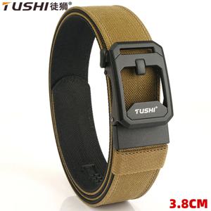TUSHI 새로운 남성 군사 전술 벨트 꽉 튼튼한 나일론 헤비 듀티 하드 벨트 남성 야외 캐주얼 벨트 자동 허리띠