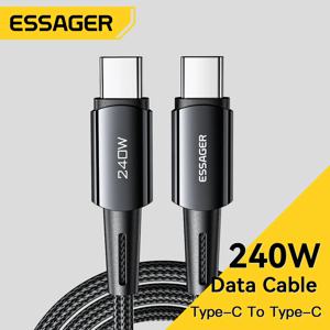 Essager 240W 초고속 충전 유형-C 66W 케이블 iPhone 15 Pro Redmi K50 Macbook Xiaomi Samsung 용 빠른 충전 USB 케이블 6A