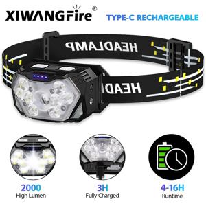 9 Led 강한 빛 전조등 USB Rechageable 모션 센서 헤드 라이트 휴대용 낚시 캠핑 야외 헤드 램프 1200mah