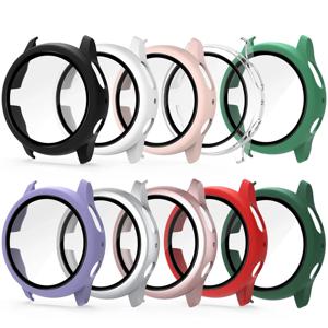 삼성 갤럭시 시계 활성 2에 대한 강화 유리 케이스 44mm 40mm 전체 범위 범퍼 화면 보호 커버 correas 액세서리