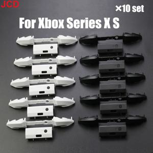 10 세트 XBox 시리즈 S X 컨트롤러 트리거 서라운드 가이드 On Off 버튼 수리 부품 용 검정색 흰색 RB LB 범퍼 버튼