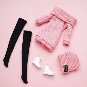1 세트 1/6 인형 캐주얼 의류 신발 모자 겨울 착용 스웨터 바지 소녀 인형 착용 세트 29 ~ 32cm 인형 의류 액세서리
