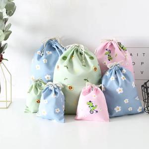 1pc 신선한 귀여운 Drawstring 저장 가방 여행 휴대용 의류 브래지어 주최자 가방 양말 Comestic 쇼핑 메이크업 가방 주머니