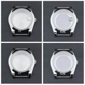 Neiton 36mm/40mm 실버 시계 케이스 사파이어 핏 NH36 NH34 NH35Movement 베벨 에지 좋은 품질316L 스테인레스 스틸