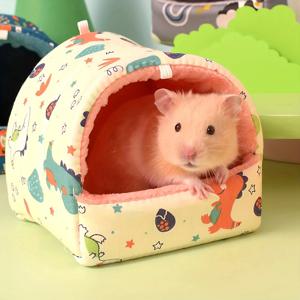 1pc-햄스터 둥지 햄스터 겨울 용품 벨벳과 따뜻한 목화 둥지가있는 귀여운 애완 동물 새의 둥지 작은 애완 동물 앵무새의 둥지