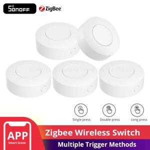 1-10PCS SONOFF Zigbee 무선 스위치 SNZB-01P 스마트 홈 맞춤형 장면 버튼 제어 Alexa SmartThings EWeLink와 함께 작동