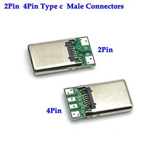 USB 3.1 2핀 4핀 타입 C 남성 커넥터 잭 테일 16P USB 남성 플러그 전기 단자 용접 DIY 데이터 케이블 PCB 보드 지원