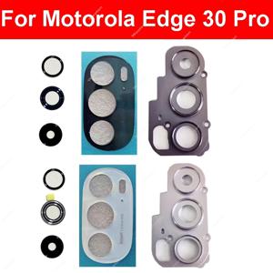 Motorola Moto Edge 30 Pro XT2201-1 용 후면 카메라 유리 렌즈 커버 프레임 홀더 교체 부품이있는 후면 카메라 렌즈 유리