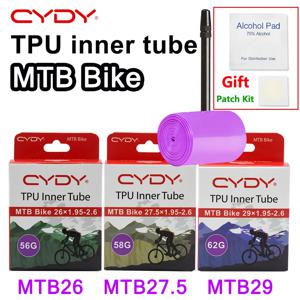 CYDY TPU MTB 자전거 이너 튜브 카메라 29 26 27.5 29x1.95 2.0 2.1 2.2 2.3 2.4 2.5 2.6 인치 산악 자전거 타이어 29er