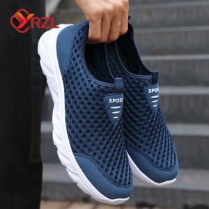 YRZL 경량 남성 캐주얼 신발 남성 캐주얼 스니커즈에 통기성 슬립 Anti-slip Men's Flats 야외 운동화 크기 39-46