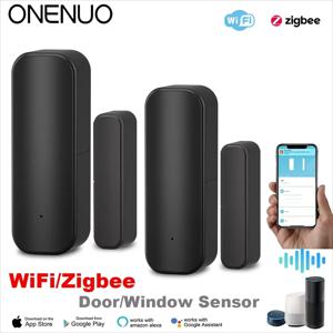 WiFi 또는 ZigBee 도어 윈도우 센서 스마트 홈 무선 도어 개폐 감지기 앱 원격 알람 Alexa Google Home 연동