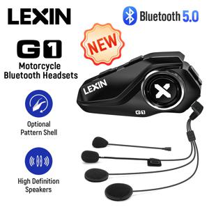 Lexin G1 오토바이 헬멧용 블루투스 헤드셋, 블루투스 5.0, 고화질 스피커, 음질 업그레이드