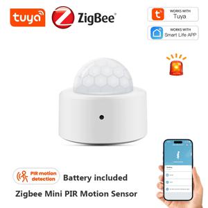 Tuya Zigbee 미니 PIR 모션 감지기, 인체 모션 센서, 적외선 감지기, 보안 경보, 알렉사 아마존 구글 홈으로 작동