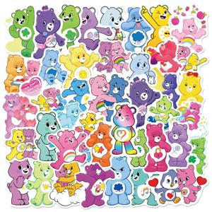 Carebears 50Pcs 클래식 만화 애니메이션 귀여운 짜증 곰 충성스러운 곰 어린이 방수 스티커 룸 일기 장식