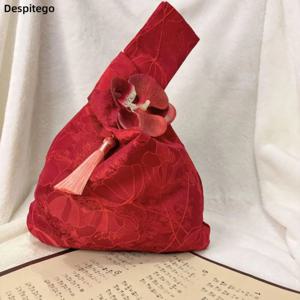 중국 스타일 매듭 손목 가방, 술 꽃 펜던트, 치파오 액세서리, 결혼식 기질 핸드백, 신제품