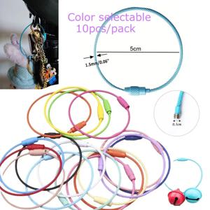 10pcs 사탕색 수제 DIY 제작 와이어 로프 열쇠고리 다색 부품 링 버클