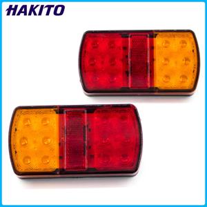2Pcs 자동차 방수 12 LED 테일 후면 램프 쌍 보트 트레일러 12V 24V 후면 부품 트럭 밴 ATV 트럭 캐러밴 자동차 조명