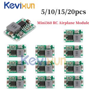 5/10/15/20pcs Mini360 RC 비행기 모듈 미니 360 DC 벅 컨버터 2A 스텝 다운 모듈 4.75V-23V ~ 1V-17V 17x11x4mm LM2596