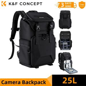 K&F CONCEPT 백팩 가방 25L 15.6인치 카메라 노트북 수납공간 DSLR/SLR 미러리스 카메라 케이스 (소니, 캐논, 니콘 카메라용)