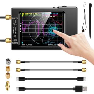 NanoVNA-H 벡터 네트워크 안테나 분석기 10KHz-1.5GHz MF HF VHF UHF W/쉘 SD 카드 슬롯 지원 32G 디지털 나노 VNA-H 테스터