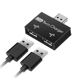 USB 허브 어댑터 USB 분배기 USB 2.0 허브 변환기 화웨이 Xiaomi Macbook Pro 용 트윈 충전기 인터페이스 여성에 USB 남성