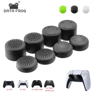 데이터 개구리 8Pcs 컨트롤러 엄지 스틱 그립 캡 PS5 용 실리콘 미끄럼 방지 아날로그 고무 캡 PS4/Xbox 시리즈 X/S 액세서리