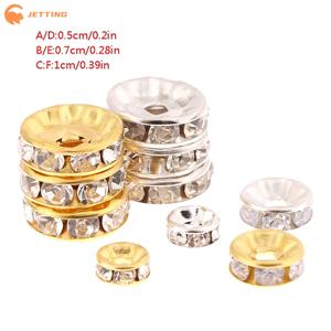 100pcs 5/7/10mm Rondelle 디스크 316 스테인레스 스틸 크리스탈 스페이서 비즈 쥬얼리 만들기위한 라인 석 DIY 팔찌 만들기