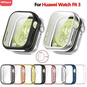 Huawei Watch Fit 3 용 전체 커버 SmartWatch TPU 화면 보호기 케이스 Huawei Fit3 액세서리 용 보호 프레임 범퍼 쉘