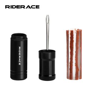 RIDERACE 자전거 타이어 수리 도구 키트 산악 자전거 튜브리스 타이어 펑크 실란트 고무 스트라이프 드릴 세트 MTB 도로 사이클링