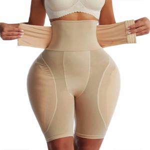 여성 엉덩이 향상제 Shapewear 가짜 부티 엉덩이 패드 속옷 높은 허리 바디 셰이퍼 패딩 팬티 엉덩이 기중 장치 반바지