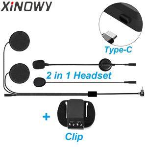XINOWY V6 Plus 오토바이 헬멧에 적합 Bluetooth 워키 토키 2-In-One 헤드셋베이스 장착 클립