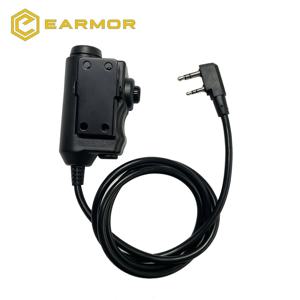 OPSMEN EARMOR M51 푸시 투 토크 PTT 어댑터 M32 M32H Airsoft 전술 헤드셋 Kenwood 플러그 전술 헤드셋 액세서리