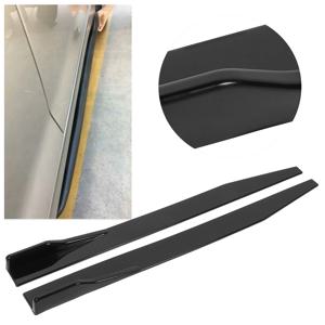 2pcs 자동차 사이드 스커트 스플리터 립 Winglet 디퓨저 유니버설 120cm/47.2in 유니버설 자동차에 대 한 광택 블랙