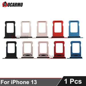 Aocarmo For Apple iPhone 13 SIM 카드 트레이 홀더 슬롯 서랍 교체 부품 블랙 실버 핑크 블루 레드 그린