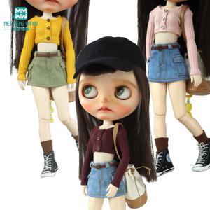 블라이스 아존 OB22 OB24 인형 액세서리에 적합합니다. 패셔너블한 캔디 컬러 니트, 미니스커트